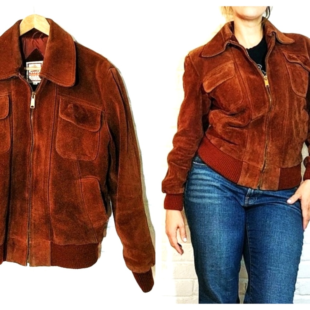 Baracuta Vintage Bomber Jacket Suede 70s
